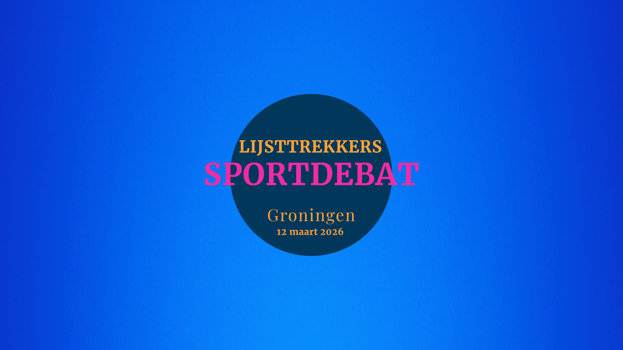 Lijsttrekkers Sportdebat in Euroborg